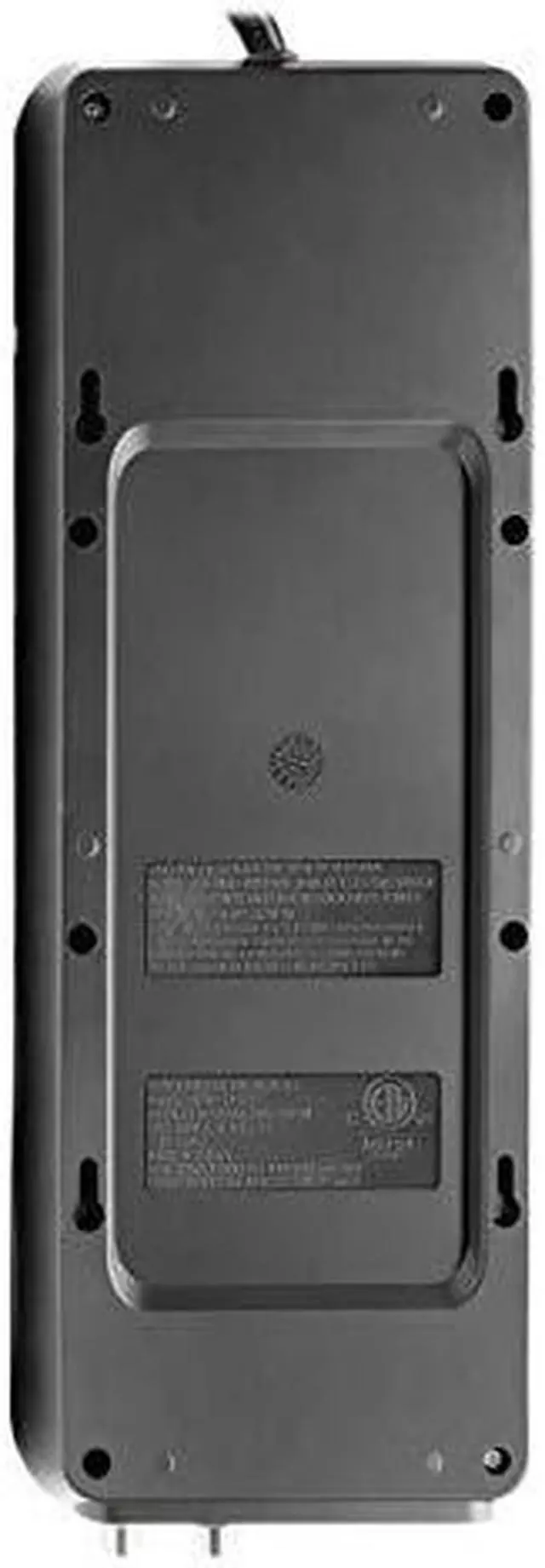 Alt view image 2 of 7 - 12 Outlet Surge Protector Power Strip 2 USB Charging Ports TelModemCoax Protection 8ft Cord Right Angle Plug Black Lifetime Insurance $150K Insurance TLP128TTUSBB