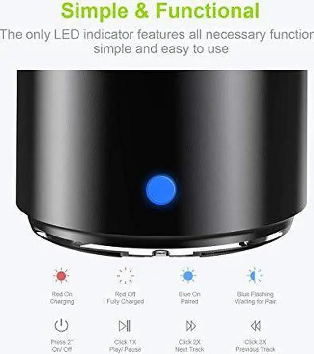 Alt view image 5 of 6 - Travel Case Packed A106 Pro Portable Bluetooth Speaker with Custom Bass Radiator Brief Design IP67 Waterproof Perfect Mini Speaker for Shower Room Bike Car Black
