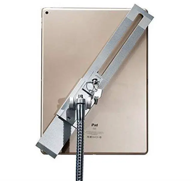 Alt view image 2 of 7 - Floor Stand  Compact Security HeightAdjustable Rotating Tablet Stand with Gooseneck Locking Wheels for 714 TabletsiPad 102Inch 7th Gen iPad Pro 129 Gen 3 iPad Air 3 More