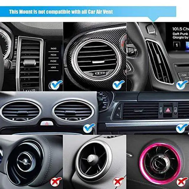 Alt view image 6 of 7 - Car Phone Mount Air Vent Cell Phone Holder for Car Air Vent Phone Holder for Car with Twist Lock Base Compatible with iPhone XsXS Max 87 6 Google Pixel 3 XL Samsung Galaxy S and More