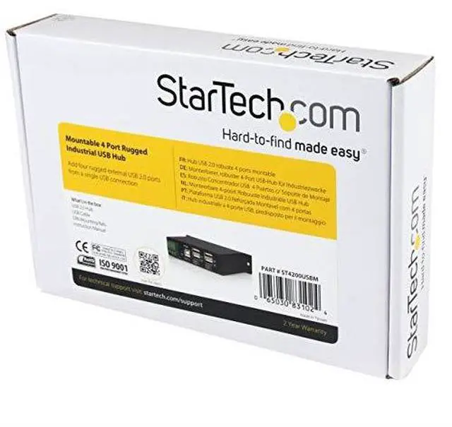 Alt view image 7 of 7 - com 4Port Industrial USB 20 Hub with ESD Protection Mountable Multiport Hub ST4200USBM