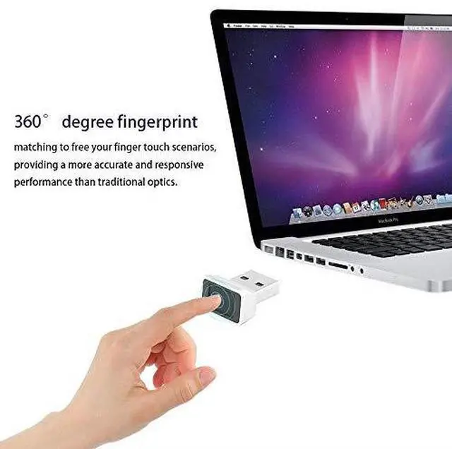 Alt view image 3 of 7 - USB Fingerprint Reader  Portable Security Key Biometric Fingerprint Scanner Support Windows 10 3264 Bits with Latest Windows Hello Features 1Pack