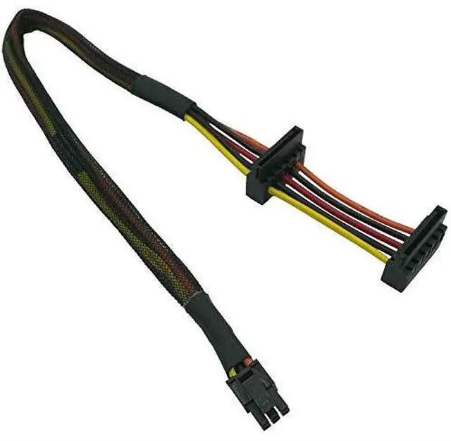 Main image of HDD SATA Power Cable Replacement RightAngle SATA 15 Pin x2 to Mini 6 Pin ATX Adapter for Dell Inspiron 3653 3650 Series Compatible Part No GP2JM 145inch37cm