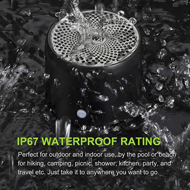 Alt view image 4 of 6 - Travel Case Packed A106 Pro Portable Bluetooth Speaker with Custom Bass Radiator Brief Design IP67 Waterproof Perfect Mini Speaker for Shower Room Bike Car Black