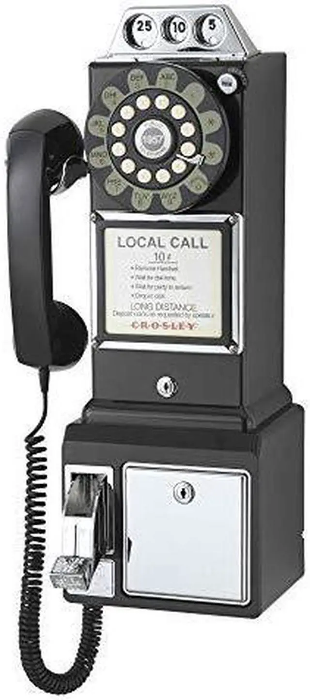 Alt view image 2 of 3 - CR56BK 1950s Payphone with Push Button Technology Black