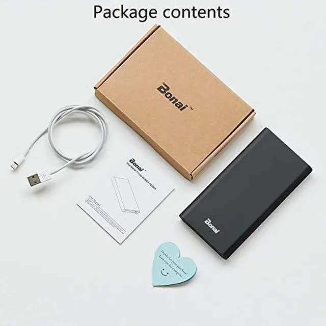 Alt view image 7 of 7 - Portable Charger  12000mAh Power Bank Aluminum Powerful Travel USB C HighSpeed 30A InputOutput Compatible iPhone iPad Samsung Android MacBook Charging Cable Include Black