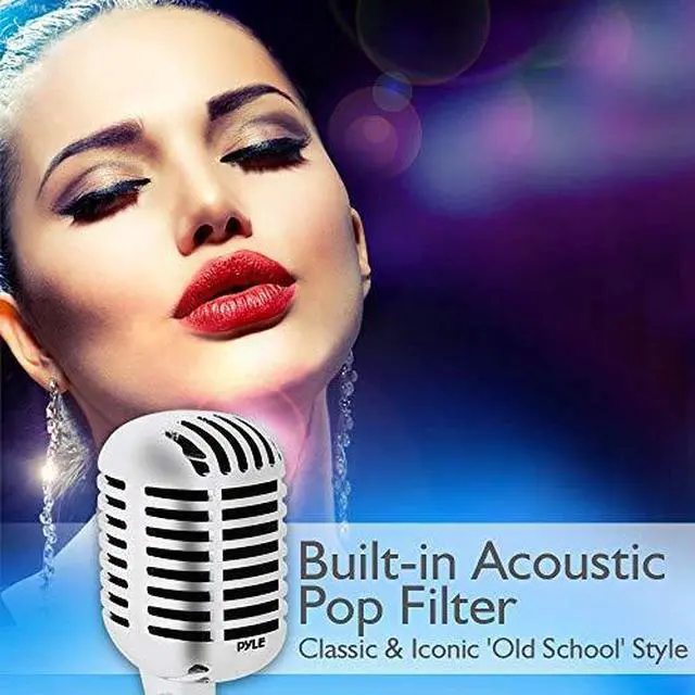 Alt view image 4 of 7 - Classic Retro Dynamic Vocal Microphone Old Vintage Style Unidirectional Cardioid Mic with XLR Cable Universal Stand Compatible Live Performance In Studio Recording  Pro PDMICR42SL Silver