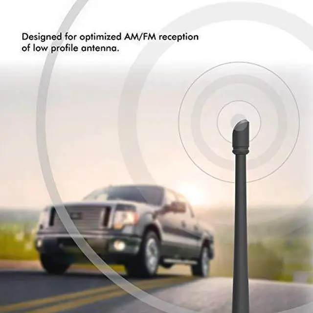 Alt view image 3 of 7 - Antenna Compatible with Chevy Silverado GMC SierraDenali | 7 inches Flexible Rubber Antenna Replacement | Designed for Optimized FMAM Reception