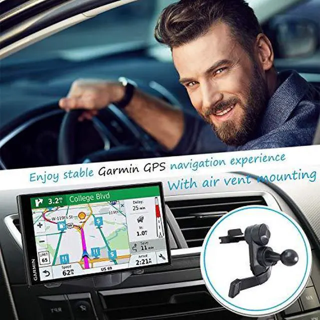 Alt view image 4 of 6 - GPS air Vent Mount with Metal Spring Clips Compatible with Garmin Nuvi GPS