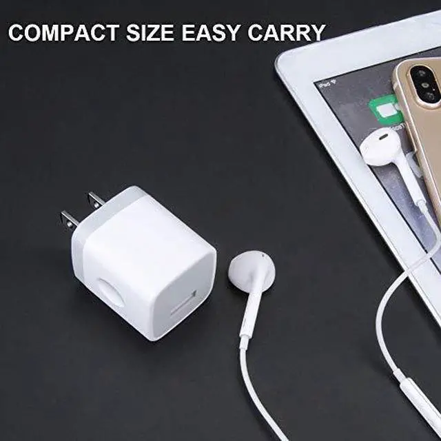 Alt view image 4 of 7 - Single Port USB Wall Charger  1A5V Power Adapter 5 Pack Charging Block Cube Plug Box Compatible Phone X87XsXR6s5SE Samsung S9S8S7S6 Edge Note 8 LG G5 V30 Moto Pixel Nexus HTC