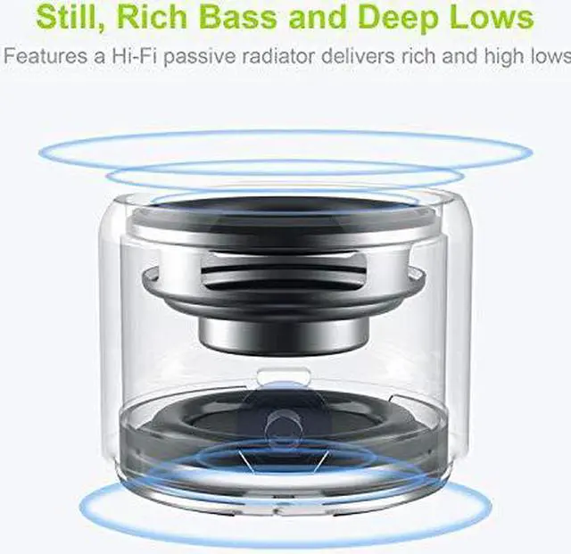 Alt view image 2 of 6 - Travel Case Packed A106 Pro Portable Bluetooth Speaker with Custom Bass Radiator Brief Design IP67 Waterproof Perfect Mini Speaker for Shower Room Bike Car Black