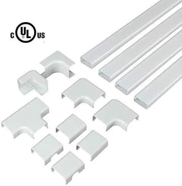 Alt view image 2 of 7 - Cable Hider CordMate III | Paintable OnWall Cable Management Kit | Hide Organize Up to 5 TV Wires or Computer Cables