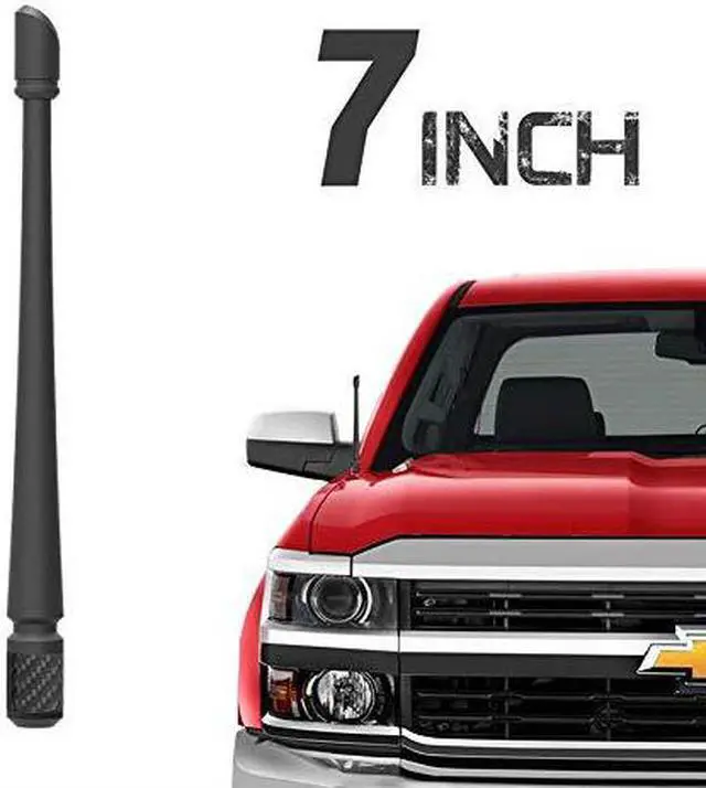 Main image of Antenna Compatible with Chevy Silverado GMC SierraDenali | 7 inches Flexible Rubber Antenna Replacement | Designed for Optimized FMAM Reception