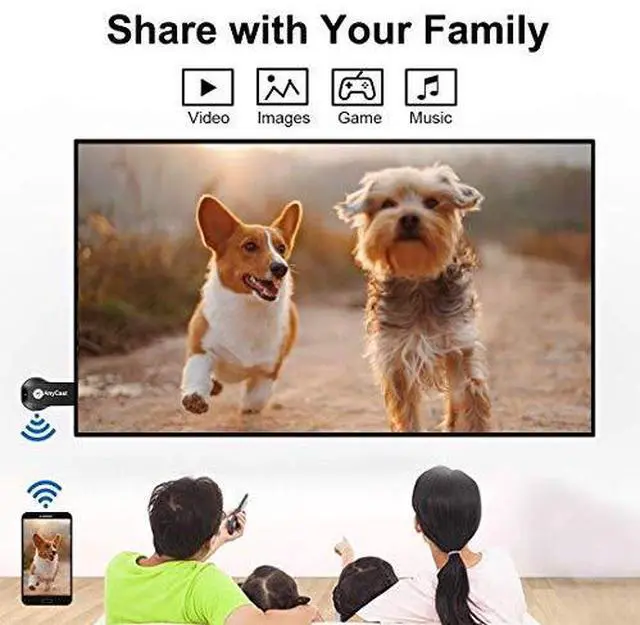 Alt view image 4 of 7 - Display Dongle Wireless Display Dongle HDMI Wireless Display Adapter 1080P Mobile Screen Mirroring Receiver Dongle for iPhone Mac iOS Android to TV Projector Support Miracast Airplay DLNA