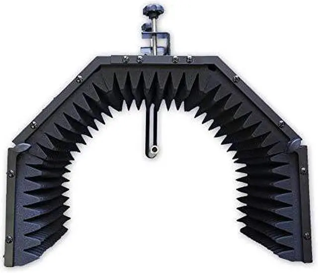 Alt view image 2 of 4 - SF101 Recording Studio Microphone Isolation Shield With Vocal Windpop High Density Absorbing Foam Front with Desktop Stand Knobs