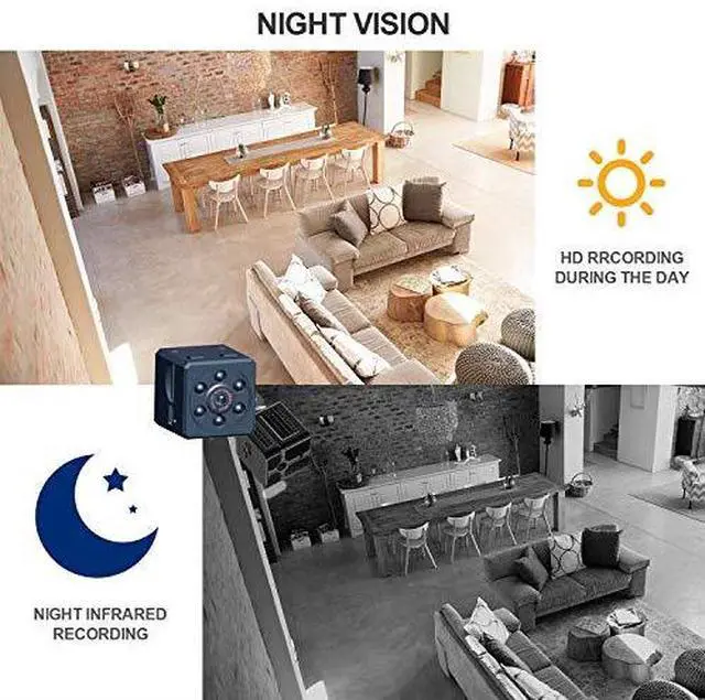 Alt view image 3 of 7 - Mini Spy Hidden Camera Wireless Portable Small HD Nanny Cam with HD 1080P Night Vision Video Record and Motion Activated  Security Hidden Spy Camera Perfect for HomeOfficeOutdoor Use