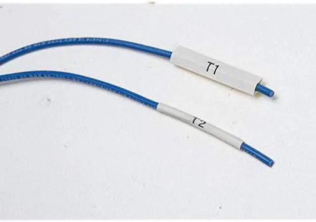 Alt view image 2 of 3 - PermaSleeve HeatShrink Polyolefin Wire Marking Sleeves M21250C342 Black On White Sleeves Compatible with BMP21PLUS Label Printer ID PAL and LABPAL Printers 7 Length 0439 Width