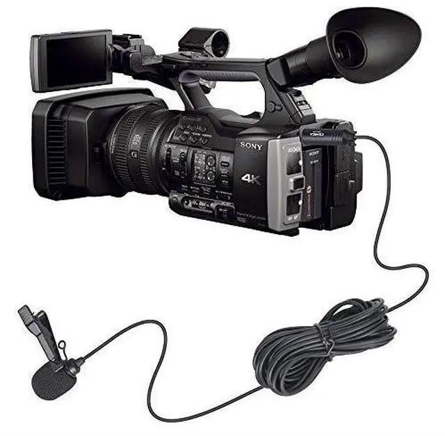 Alt view image 4 of 7 - XLR Microphone CVMV02O 2 Pack 1476 fts Phantom Power OmniDirectional Lavalier Lapel Microphone for Canon Sony Panasonic Camcorders Zoom H4n H5 H6 Tascam DR40 DR60D DR70D DR100 Recorders
