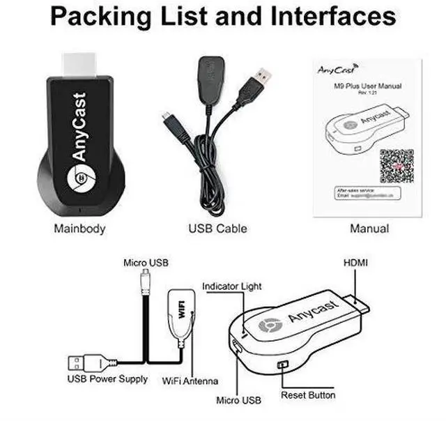 Alt view image 7 of 7 - Display Dongle Wireless Display Dongle HDMI Wireless Display Adapter 1080P Mobile Screen Mirroring Receiver Dongle for iPhone Mac iOS Android to TV Projector Support Miracast Airplay DLNA