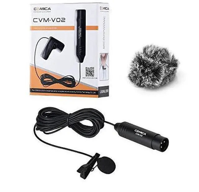 Alt view image 7 of 7 - CVMV02O Phantom Power Omnidirectional XLR Lavalier Lapel Microphone for Canon Sony Panasonic Camcorders ZOOM H4n H5 H6 Tascam DR40 DR60D DR70D DR100 Recorders1476 fts