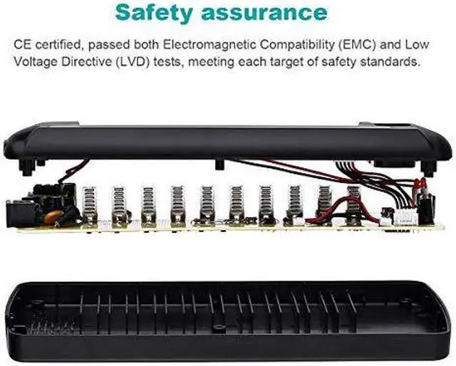 Alt view image 4 of 7 - 12 Bay Battery Charger with LCD Display for AA AAA 9V NIMH NICD Rechargeable Batteries