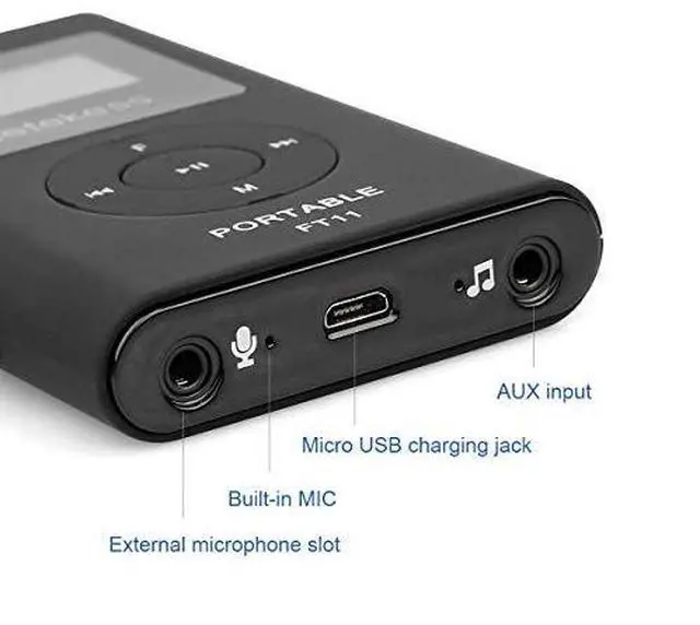Alt view image 3 of 7 - FT11 Portable FM Transmitter Low Power MP3 Broadcast Radio Station Power Support TF Card AUX Input for Church Translation