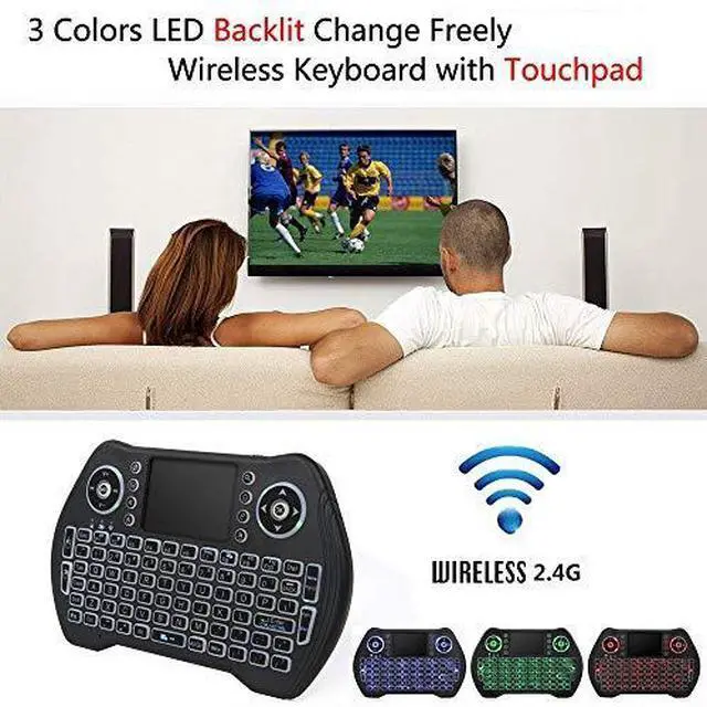 Alt view image 2 of 6 - Mini Wireless Keyboard with Touchpad Mouse Combo Rechargable Liion Battery MultiMedia Handheld Remote for Google Android TV BoxPS3PCPAD