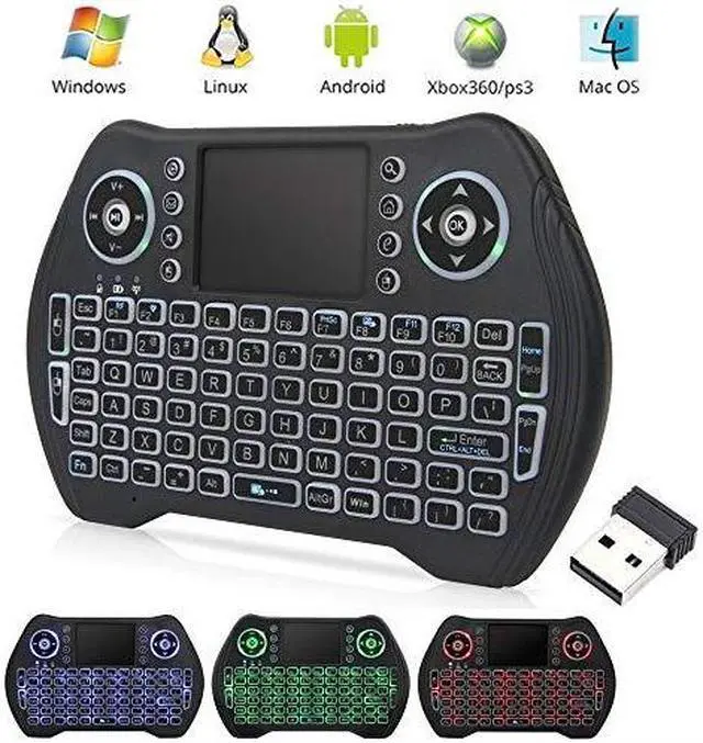 Main image of Mini Wireless Keyboard with Touchpad Mouse Combo Rechargable Liion Battery MultiMedia Handheld Remote for Google Android TV BoxPS3PCPAD