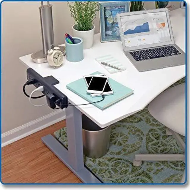 Alt view image 2 of 4 - 6 Outlet Surge Protector Power Strip Clamp Mount 6ft Cord 2100 Joules Dual USB INSURANCE TLP606DMUSB