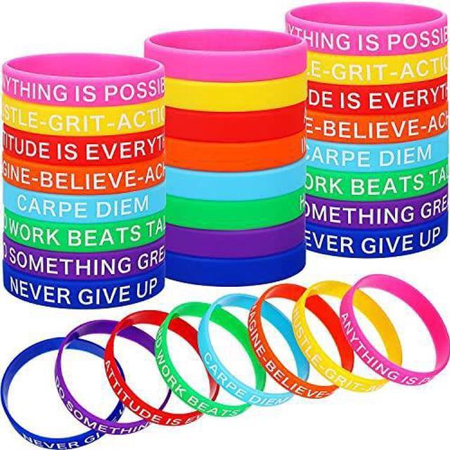 Inspirational hot sale rubber bracelets