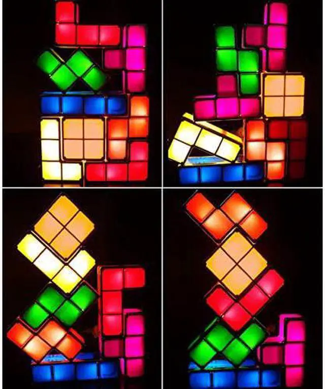Alt view image 3 of 6 - 7 PCS Tetris Stackable Night Light 3D Puzzles Toy 7 Colors Magic Blocks Induction Interlocking LED Novelty Desk Lamp Lighting DIY for Teens and Adults Home Deco Great Gift for Birthday