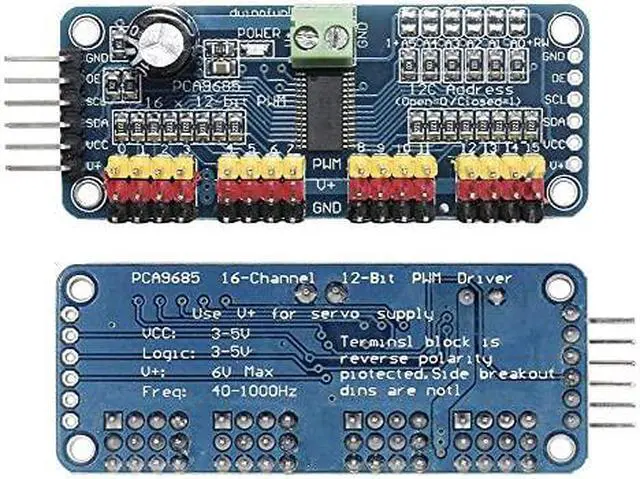 Alt view image 5 of 7 - 5pcs SG90 9G Micro Servo Motor with PCA9685 16 Channel 12 Bit PWM Servo Motor Driver IIC Module for Arduino Raspberry Pi RC Robot Arm Helicopter Airplane Remote Control