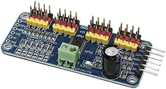 Alt view image 7 of 7 - 5pcs SG90 9G Micro Servo Motor with PCA9685 16 Channel 12 Bit PWM Servo Motor Driver IIC Module for Arduino Raspberry Pi RC Robot Arm Helicopter Airplane Remote Control