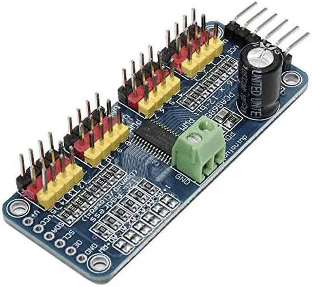 Alt view image 6 of 7 - 5pcs SG90 9G Micro Servo Motor with PCA9685 16 Channel 12 Bit PWM Servo Motor Driver IIC Module for Arduino Raspberry Pi RC Robot Arm Helicopter Airplane Remote Control
