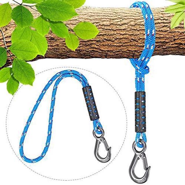 Tree Swing Ropes Holds 2500lb Capacity Hammock Tree Swing Hanging Straps  Heavy Duty Hook Holds 440lb Capacity for Outdoor Swings Hammock Playground  Set Accessories 164ft1968 1 Pack 