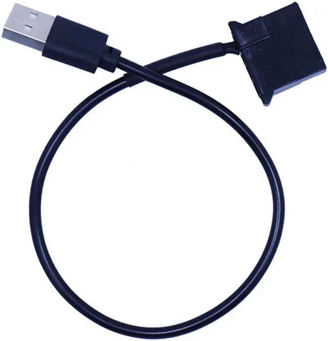 Alt view image 5 of 5 - 1pc USB to 4 Pin Molex Fan Power Cable Computer Case Adapter Cord 4Pin Female to 5V USB Male USB Adapter Cable