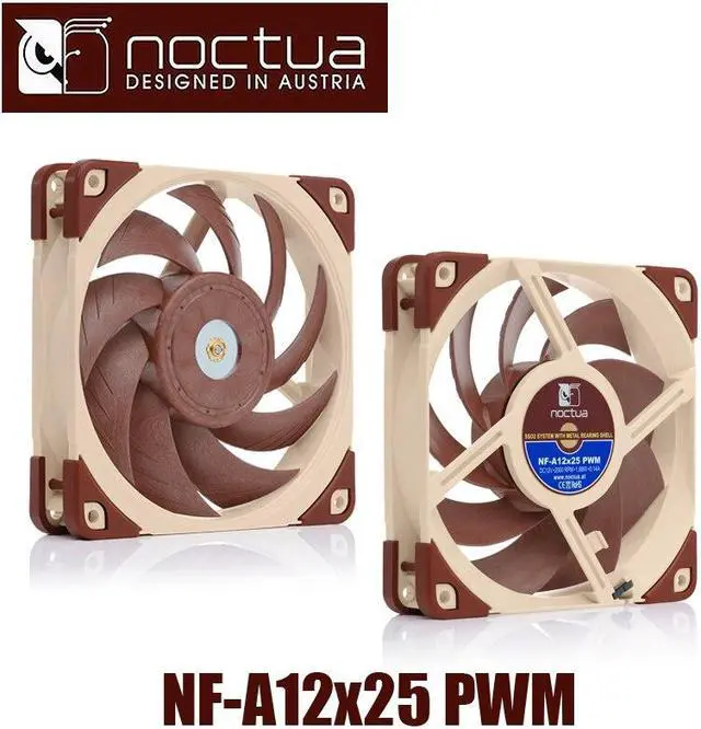 Main image of Noctua NF-A12x25 PWM 120x120x25mm 4p pwm 2000 RPM 12cm 120mm PC computer case Fan CPU Cooling Cooler heat sink radiator Fan