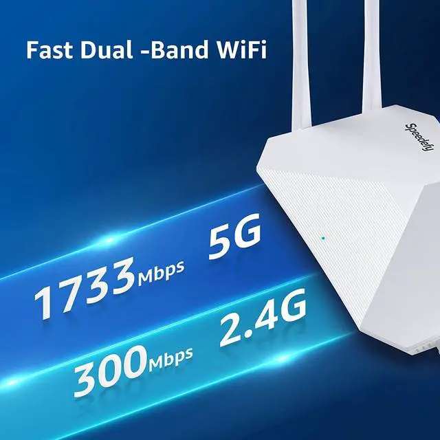 Alt view image 2 of 7 - Gigabit WiFi Router, Dual Band Smart Wireless Router, AC2100 4x4 MU-MIMO & 7 External Antennas for Strong Signal and High Speed, Parental Control, Guest Network, Easy Setup (Model K7W)