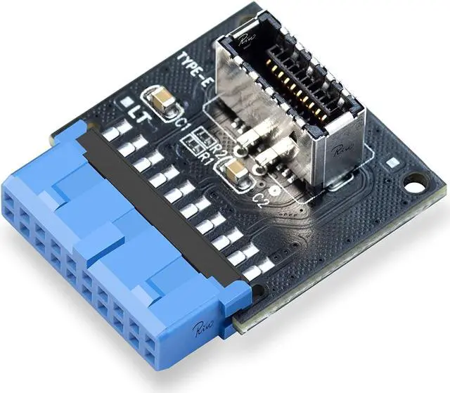 Main image of Computer Mainboard USB 3.0 Front 19PIN to 3.1 Type-C Front Panel Header Type-E Adapter 20 to 19 Pin Expansion Card(Header-180°)
