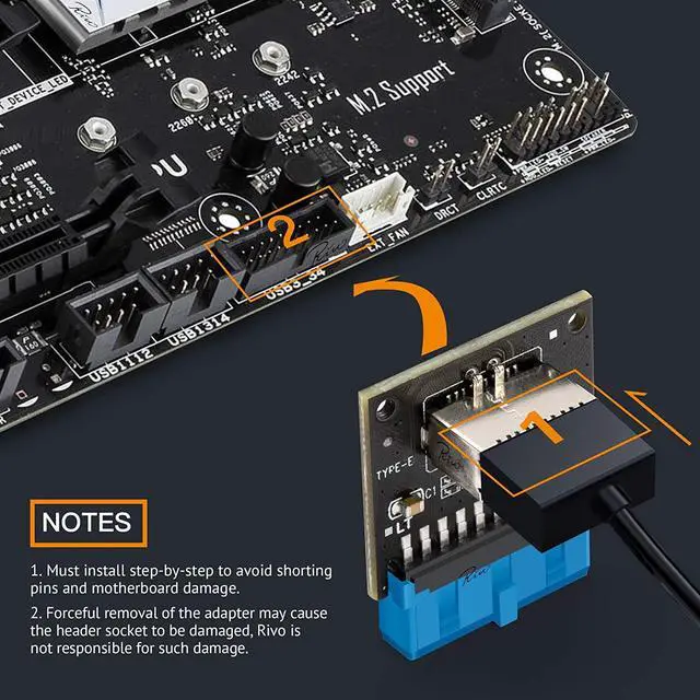 Alt view image 5 of 6 - Computer Mainboard USB 3.0 Front 19PIN to 3.1 Type-C Front Panel Header Type-E Adapter 20 to 19 Pin Expansion Card(Header-180°)