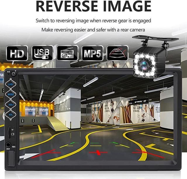 Alt view image 5 of 6 - 7 Inch Car Stereo Double Din Bluetooth Car Radio Touch Screen FM Radio Car Radio MP5 Player with Backup Camera, Car Entertainment Multimedia Hands Free Calling Support Mirror Link/USB/SD/AUX