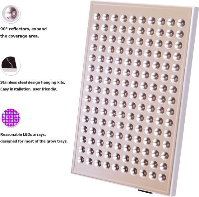 Alt view image 7 of 7 - LED Grow Light for Indoor Plants, 45W Plant Lights Full Spectrum Panel Grow Light for Seedlings, Succulents, Micro Greens, Vegetable and Flower, 2 Pack