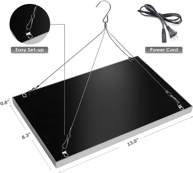 Alt view image 4 of 7 - LED Grow Light for Indoor Plants, 45W Plant Lights Full Spectrum Panel Grow Light for Seedlings, Succulents, Micro Greens, Vegetable and Flower, 2 Pack