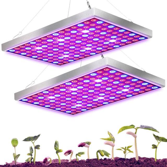 LED Grow Light for Indoor Plants, 45W Plant Lights Full Spectrum Panel Grow  Light for Seedlings, Succulents, Micro Greens, Vegetable and Flower, 2 Pack  