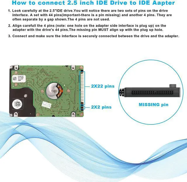Alt view image 3 of 7 - SATA/PATA/IDE Drive to USB 2.0 Adapter Converter Cable for Hard Drive Disk HDD 2.5" 3.5", Compatible with USB 1.1/2.0/3.0, with External AC Power Adapter Included