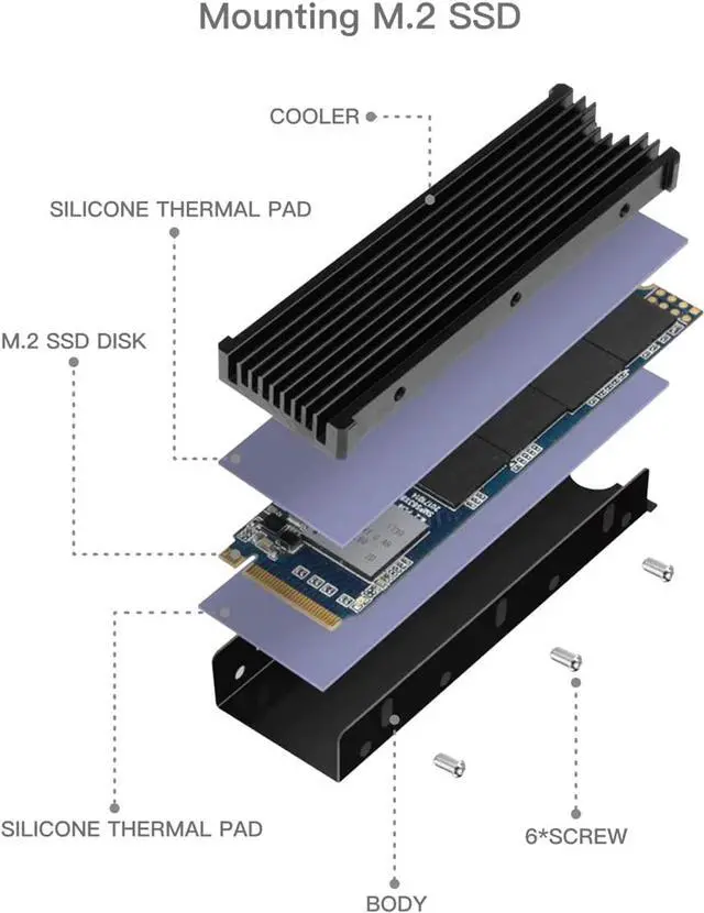 Alt view image 6 of 7 - M.2 Heatsink NVMe 2280 PS5 SSD Heat Sink Computer PC PCIE M2 SSD Cooler for Samsung 980 970 EVO Plus SN850 SN750 SN570 Firecuda 530, Red
