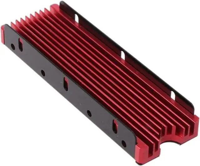 Alt view image 3 of 7 - M.2 Heatsink NVMe 2280 PS5 SSD Heat Sink Computer PC PCIE M2 SSD Cooler for Samsung 980 970 EVO Plus SN850 SN750 SN570 Firecuda 530, Red