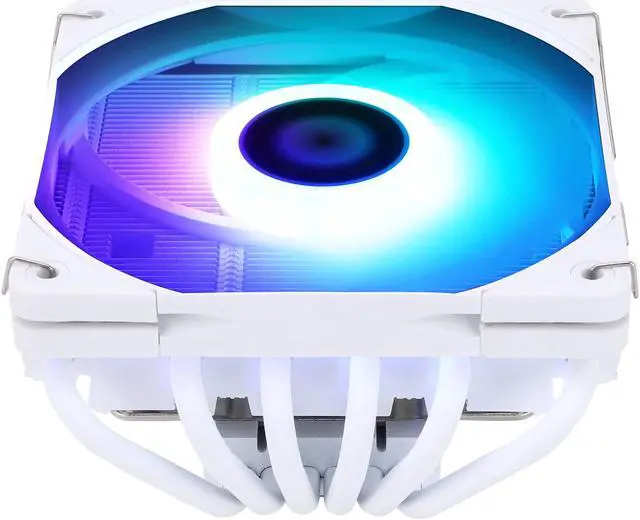 Alt view image 2 of 7 - AXP120-X67 White ARGB Low Profile CPU Air Cooler with Quite 120mm TL-C12015W-S Low Profile PWM Fan, 6 Heat Pipes, 67mm Height, AMD AM4/Intel LGA 1700/1150/1151/1155/1156/1200/2011/2066