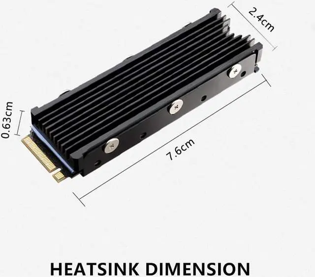 Alt view image 4 of 7 - M.2 Heatsink NVMe 2280 PS5 SSD Heat Sink Computer PC PCIE M2 SSD Cooler for Samsung 980 970 EVO Plus SN850 SN750 SN570 Firecuda 530, Red