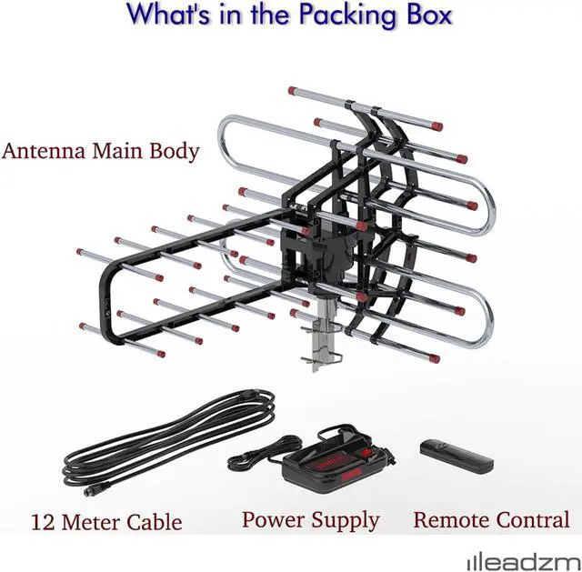 Alt view image 7 of 7 - TA-851B 360°Rotation UV Dual Frequency 45-860MHz 22-38dB Open Antenna Silver